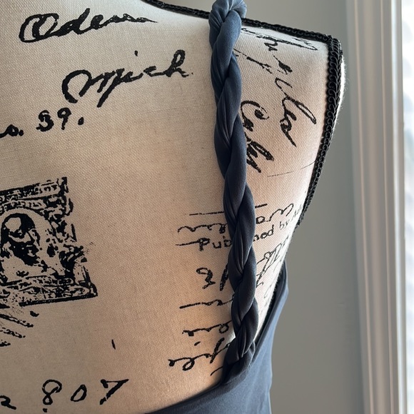 MAX & CLEO Braided Strap Front Drape Evening Gown Maxi Dress - Picture 8 of 9